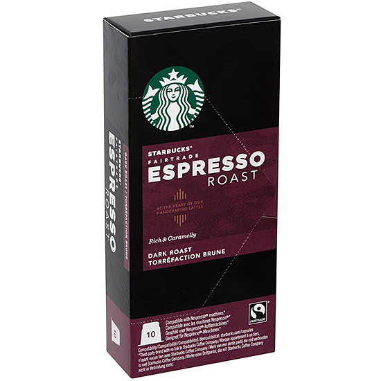 Кофе в капсулах Starbucks Nespresso Fairtrade Espresso Roast (10 шт.)