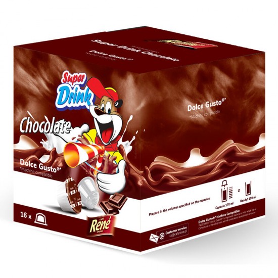 Какао в капсулах Cafe Rene Dolce Gusto Super Drink Chocolate (16 шт.)