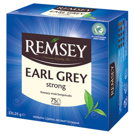 Чай Remsey Earl Grey Strong черный с бергамотом (75 пакетиков)
