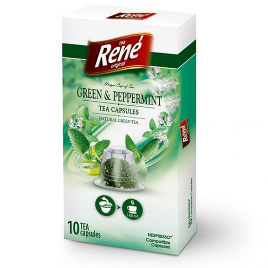 Чай в капсулах Cafe Rene Green & Peppermint (10 шт.)