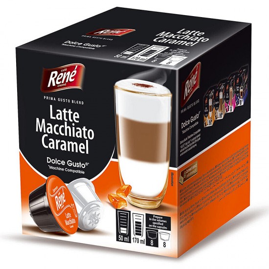 Кофе в капсулах Cafe Rene Dolce Gusto Latte Macchiato Caramel (16 шт.)