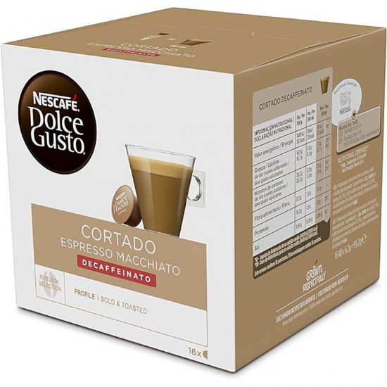 Кофе в капсулах Nescafe Dolce Gusto Cortado Espresso Macchiato Decaffeinato (16 шт.)