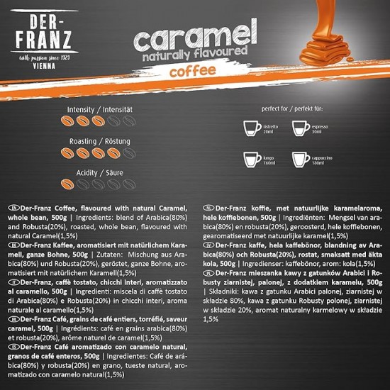 Кофе в зернах Der-Franz Caramel 500 г