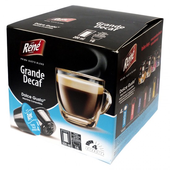 Кофе в капсулах Cafe Rene Dolce Gusto Grande Decaf (16 шт.)