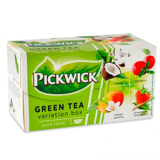 Чай зелений Pickwick асорті зі шматочками фруктів та ягід 20х1,5г (8711000684160)