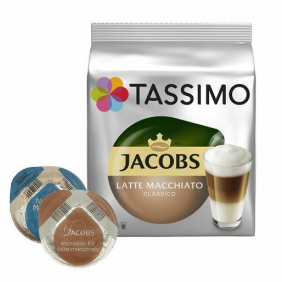 Кава в капсулах Tassimo Jacobs Latte Macchiato Classico (8 шт)