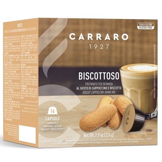 Кофе в капсулах Carraro Dolce Gusto Biscottoso (16 шт.)