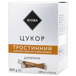 Цукор тростинний Rioba, 200 стіків